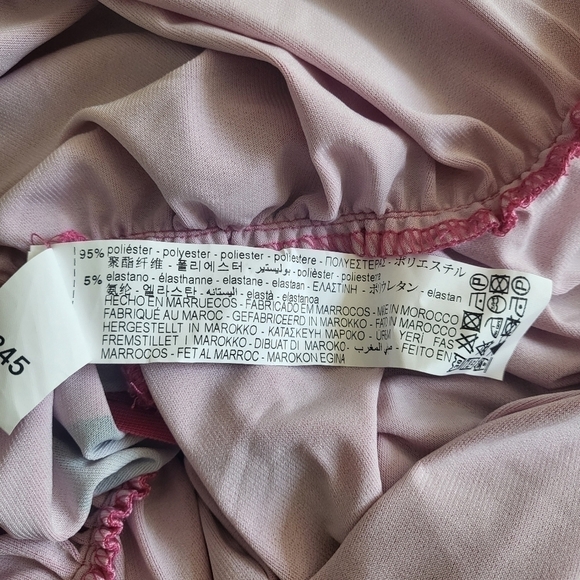 New Zara Side Flower Draped One Shoulder Barbie Pink Blogger FaveMidi Dress XS - Picture 15 of 15